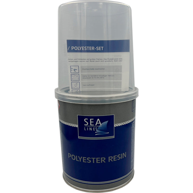 Sealine polyester resin 1 kg incl. hardener and accessories