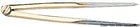 Stechzirkel aus hochglanzpoliertem Messing, lang, 177 mm