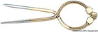 Nautical navigation compass in mirror-polished brass, one-handed model, 177 mm