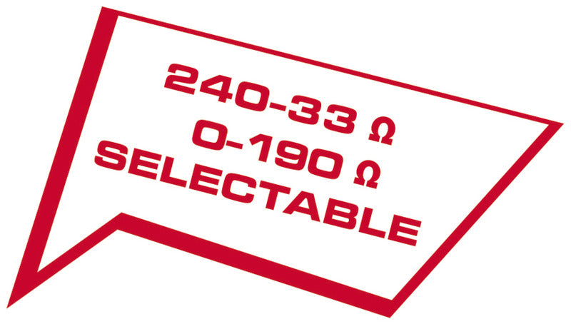 Vandstandsmåler 12/24 V, 240–33/0–190 Ω valgbar, sort skive/blank frontring
