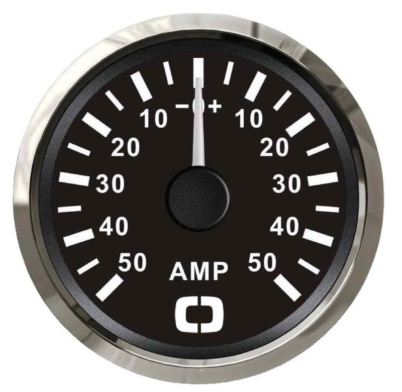 Amperemeter med shunt ±50 A sort blank
