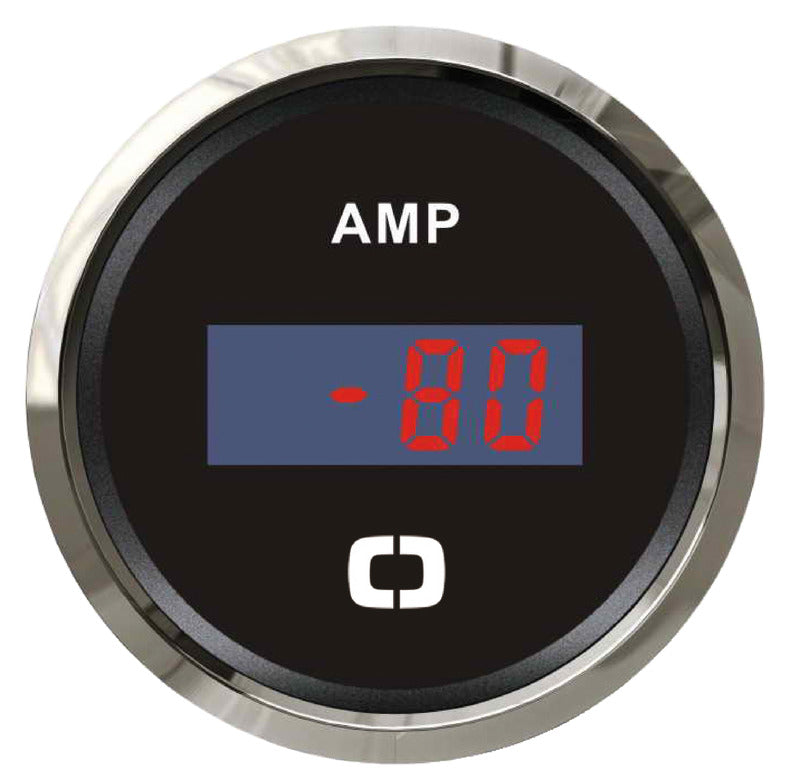 Digitalt amperemeter med shunt 8/32 V til båd og autocamper