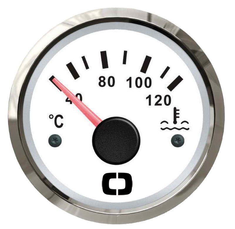 Vandtemperaturmåler 40-120° hvid blank