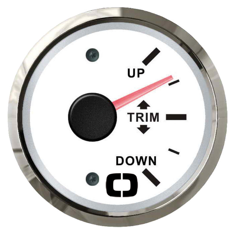 Trimindikator 0/190 ohm hvid med blank krans