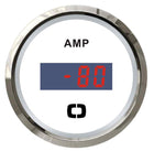 Digitalt amperemeter med shunt, hvid skive/blank ramme, ±80 A, 12/24 V