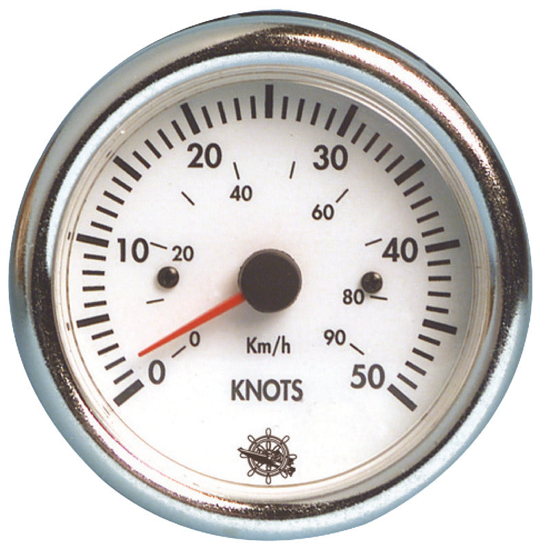Guardian fartmåler 0–50 knob, hvid, 12 V