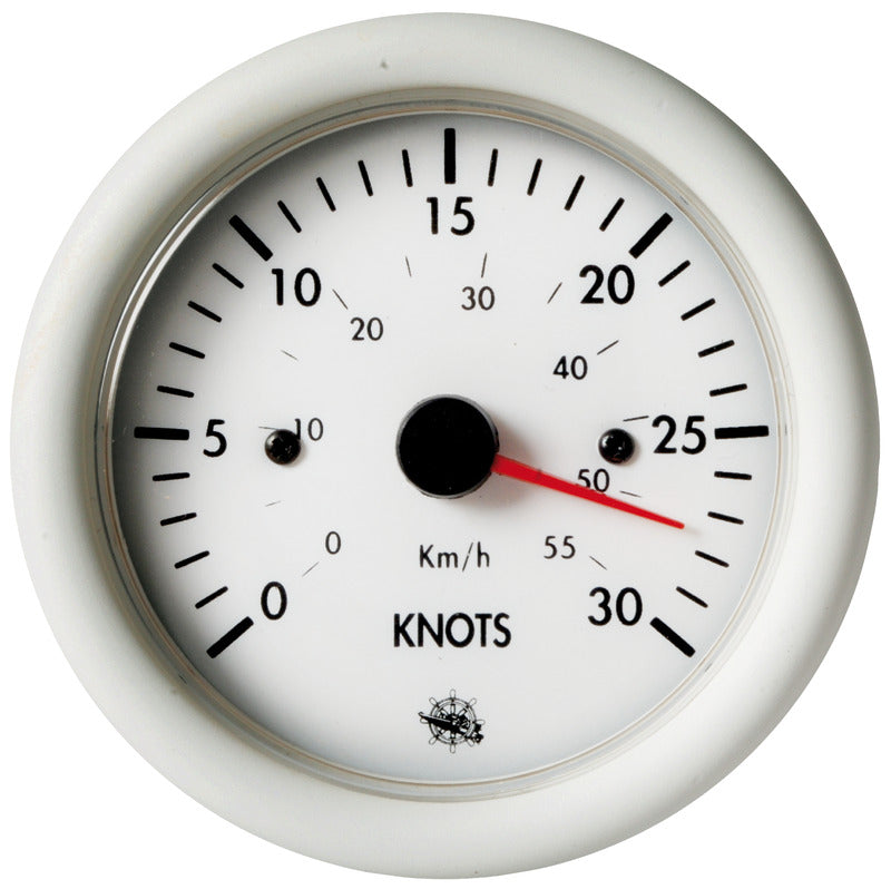 Guardian speedometer 0-30 knob, hvid, 12 V