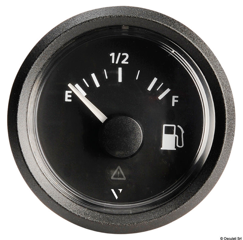 Brændstofmåler 240/33 ohm 52 mm 12/24 V sort