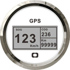 Wema Guardian digital GPS-fartmåler med distancetæller og kursvisning, hvid/poleret