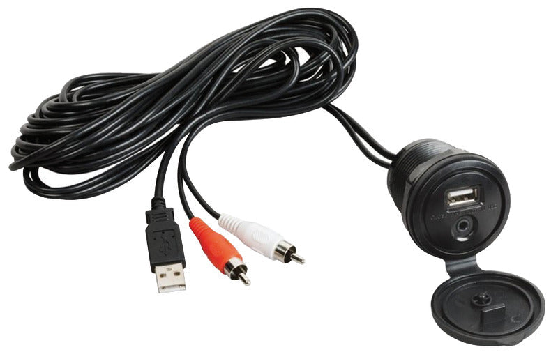 USB-AUX-panelkabel med vandtæt frontpanel, 2 m