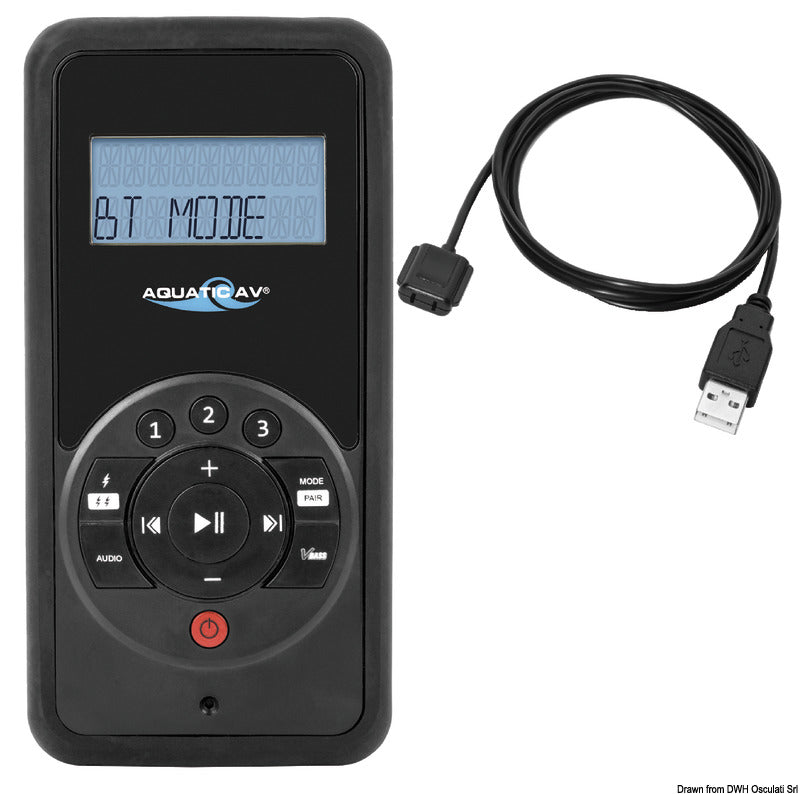 Aquatic AV RF6 flydende trådløs marinefjernbetjening med USB-ladekabel