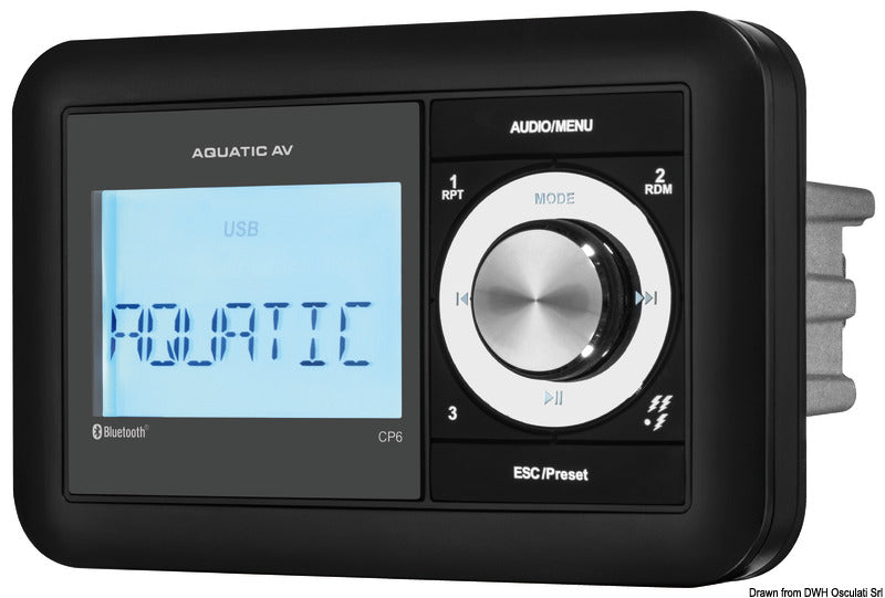 Aquatic AV CP6 kompakt IP65 marine-stereo med Bluetooth