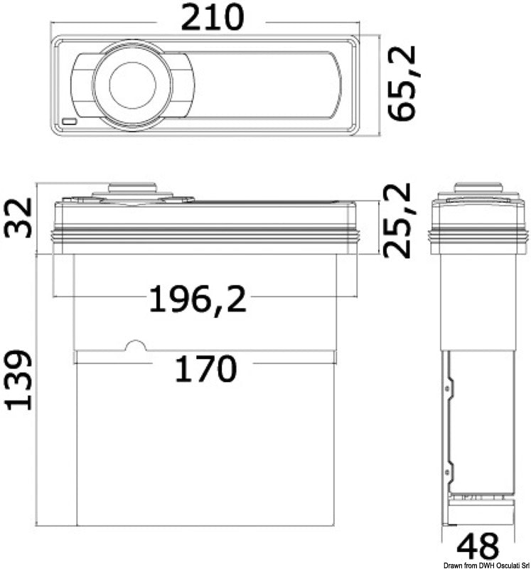 Aquatic AV MP6 vandtæt marinestereo 10,5–14,4 V DC