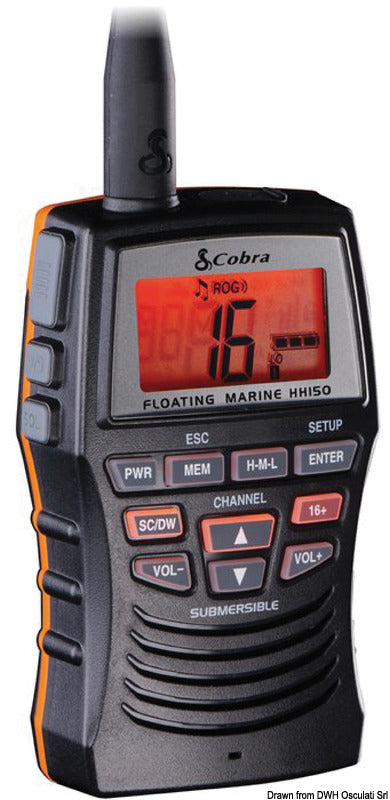Cobra MR HH150 FLTE håndholdt marine-VHF-radio