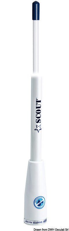 Scout KS-108 AM/FM-radioantenne i glasfiber, 90 cm