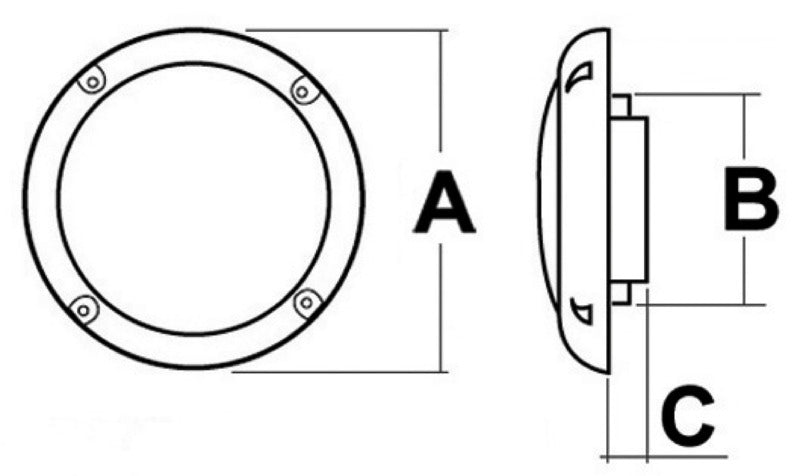 Slim 2-vejs stereohøjttalerpar 150 mm, 60 W maks. samlet – sort