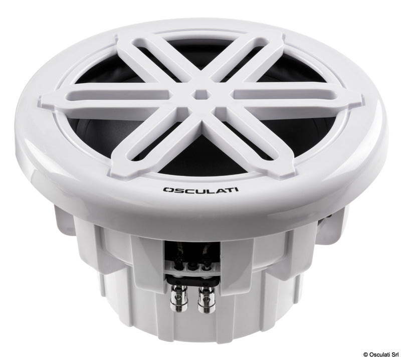 Vandtæt og UV-bestandig marinesubwoofer 10″, hvid