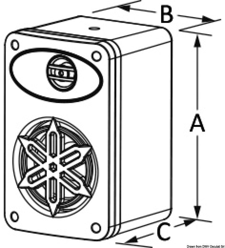 2-vejs stereohøjttalerpar til indendørs brug, 4", 2 × 120 W, sort