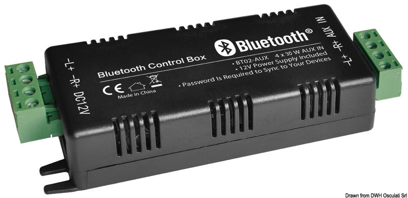 Bluetooth-stereoforstærker, 2 kanaler, 2 × 30 W RMS, 12 V