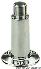 Fast antennebase til GPS/VHF-antenner i AISI 316 rustfrit stål, 102 mm