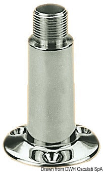 Fast antennebase til GPS/VHF-antenner i AISI 316 rustfrit stål, 102 mm