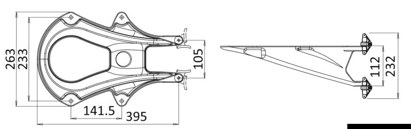 Scanstrut SC20 mastebeslag til radar/radome, hvid