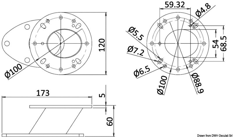 Scanstrut Modular Dual PowerTower kameramonteringsplade til FLIR M-serie og søgelygter