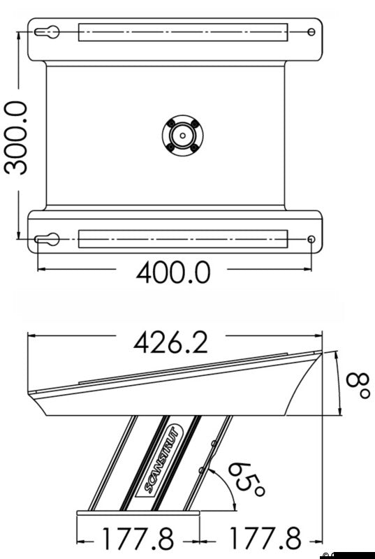 Scanstrut PowerTower i aluminium 150 mm til Starlink Flat High-Performance – hvid