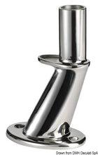 Glomex antennefod i poleret AISI 316 rustfrit stål, 126 mm