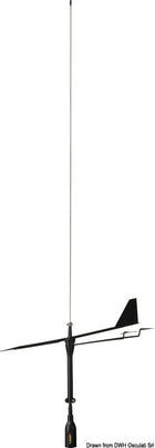 Glomex Supergain Black Swan VHF-antenne med vindindikator