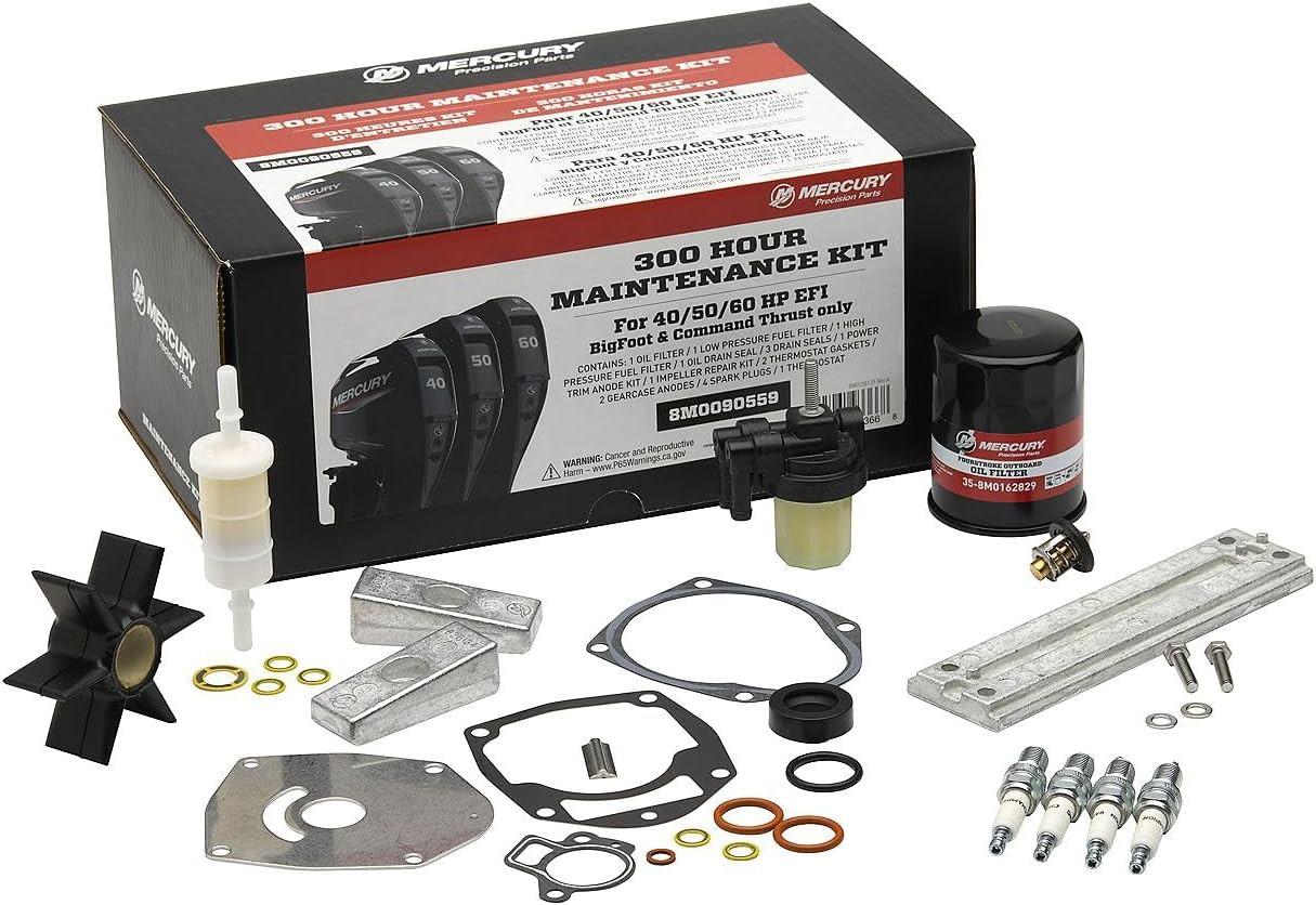 Mercury 300-timers servicesæt til 40–60 hk FourStroke EFI BigFoot/Command Thrust – 8M0090559