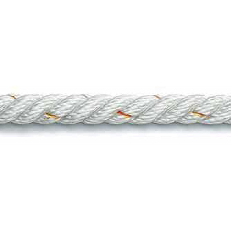 Saturn 3-sl. Polyester hvid med rød/gul 8 mm   200 m   1139*