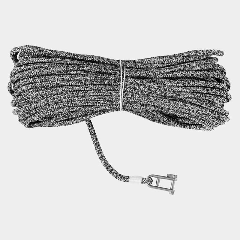 Robline Sirius 500 fald 10 mm x 35 m sort/sølv m/sjækel