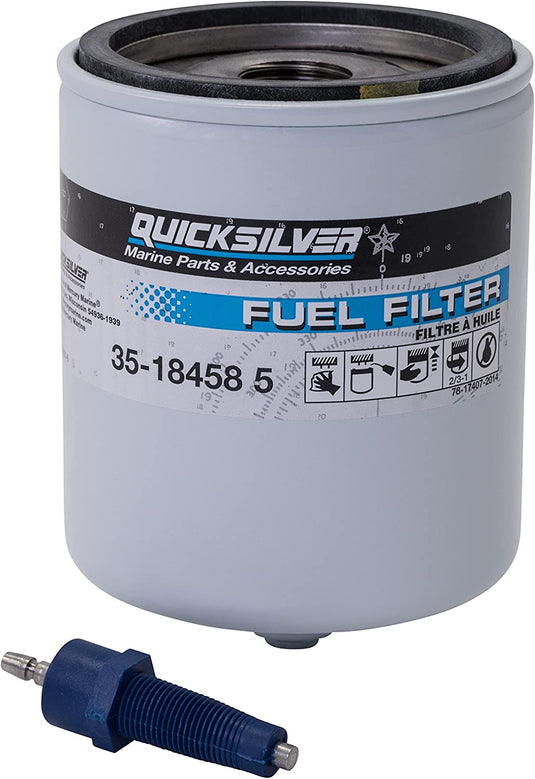 Quicksilver 35-18458Q4 vandudskillende brændstoffiltersæt med blå vandsensor