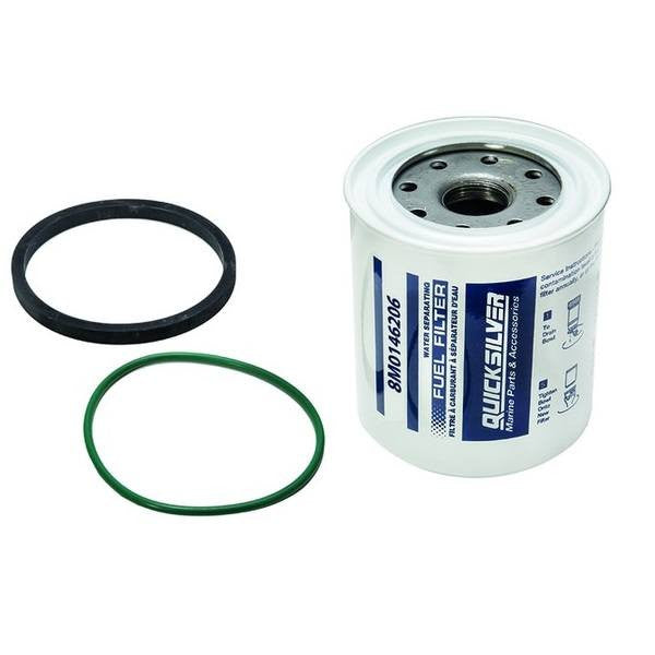 Quicksilver 8M0146206 vandudskillende brændstoffilterelement med 10 mikron filtrering