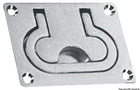 Dørkpladehåndtag i forkromet messing, 75 × 55 mm