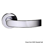 SLIM dørgrebssæt i forkromet messing, 124 mm, 8 mm firkantstift