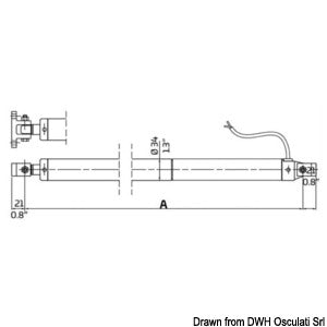 Uflex Ulysses aktuator 12 V 180 mm