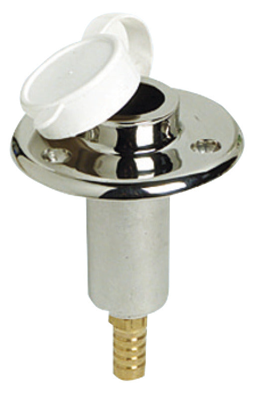 AISI 316 dækbøsning til gangway, flange Ø 80 mm / hul Ø 25 mm