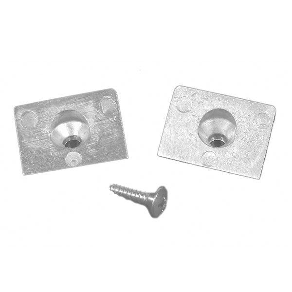 Quicksilver 42121Q02 aluminiumsanodesæt med to anoder og monteringstilbehør