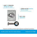 Quicksilver aluminiumsanodesæt til Mercury, Mariner og Force – 42121Q02