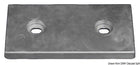 Boltemonteret zinkanode med gummiplade, 8 kg, 300 × 160 × 28 mm