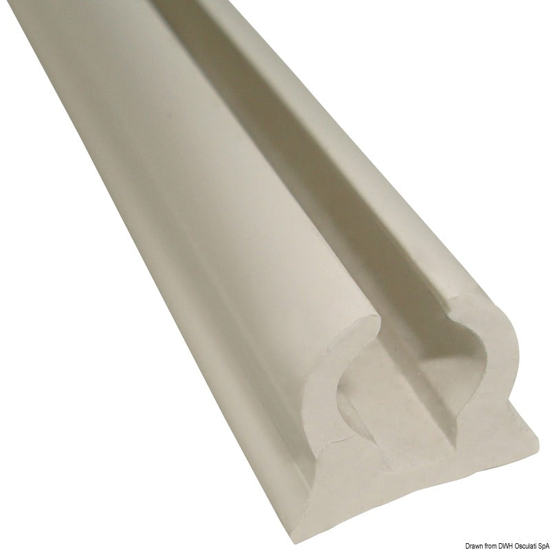 Tessilmare relingaprofil i hvid semirigid PVC til kaleche og bimini, 4 m