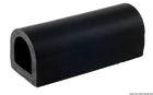 Fleksibelt PVC-fenderprofil til pontoner, kajer og fortøjningspæle – sort, 70 × 70 mm, 2 m