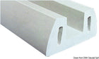 Grey flexible PVC fender profile for quay and pontoon 72 × 30 mm – length 2 m