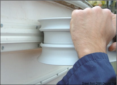 Tessilmare Radial 65 blødt PVC-fenderprofil, grå, 24 m