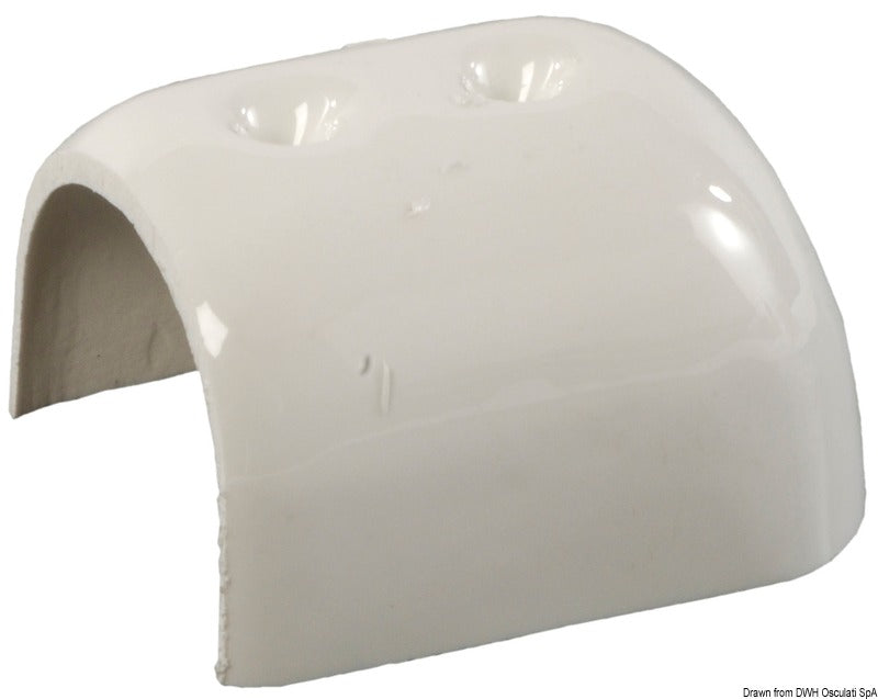 Endestykke til 55 mm fenderlisteprofil, version D – hvid