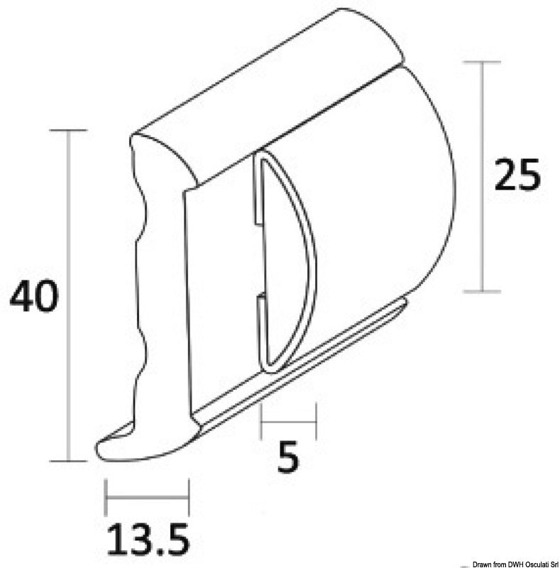 Tessilmare SPHAERA 25 standard PVC-base, hvid, 24 m