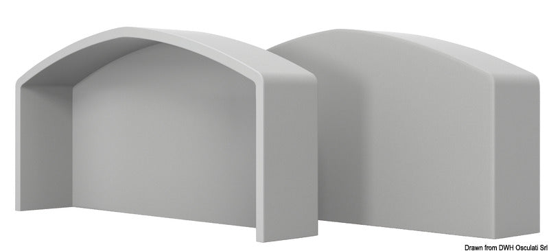Tessilmare QBE 65 PVC-endestykke til fenderprofil, grå RAL 7047