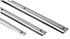 Lav D-profil fenderliste i spejlpoleret AISI 316 rustfrit stål, 25 × 7 mm, 3 m